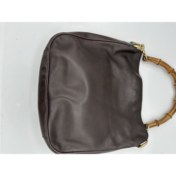 Gucci Vintage Bamboo Shoulder Bag Leather Brown Leather Shoulder Bag Bag - Picture 3 of 16
